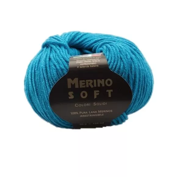 RIAL FILATI MERINO SOFT 19, AZURE, 8PLY, 50G