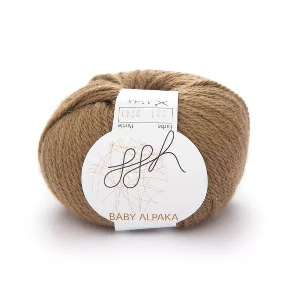 GGH BABY ALPACA NATUR 004, TOBACCO BROWN, 50G