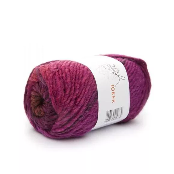 GGH JOKER 006, RUST — CYCLAMEN, VARIEGATED BULKY WOOL BLEND, 12 PLY, 50G